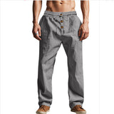 Owen Mitchell | Pantalon de plage décontracté en mélange de lin pour homme