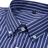 Chemise à manches longues rayée avec boutons