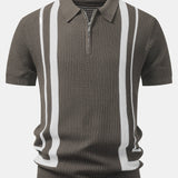 Polo à fermeture éclair contrastée et pantalon fuselé coupe slim