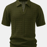 Polo à col en V avec crochet