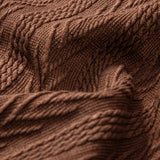 Chemise cubaine en jacquard texturé et pantalon droit à texture froissée