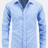 Chemise à manches longues boutonnée à rayures