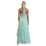 Robe longue dos nu à volants Celestia