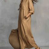 Robe boutonnée décontractée au charme bohème
