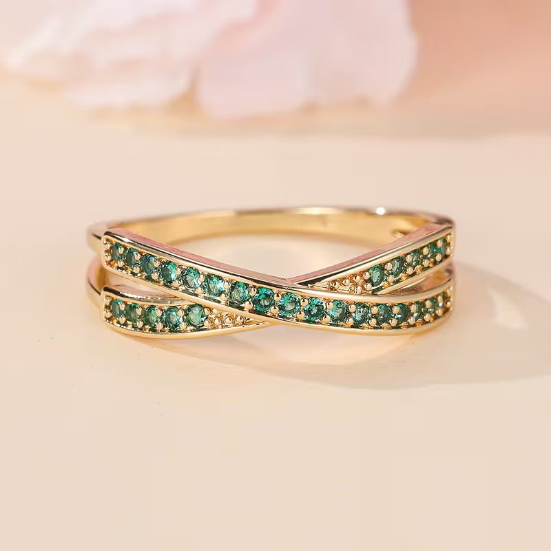 Bague Vague d'Émeraude | Or