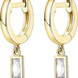 Boucles d'oreilles pendantes barrettes | Doré