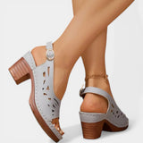 Dina | Sandales orthopédiques à talon compensé