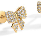 Boucles d'oreilles motif nœud papillon | Dorées
