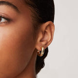 Boucles d'oreilles créoles Stardust | Doré