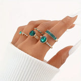 Parure de bague Zarina émeraude exquise | Or