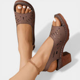 Dina | Sandales orthopédiques à talon compensé