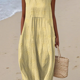 Robe midi brodée Rose™
