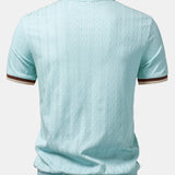 Polo en maille texturée zippé avec bordures contrastantes et pantalon fuselé coupe slim