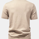 Chemise boutonnée en maille jacquard torsadée et short 5" à cordon de serrage en tissu froissé