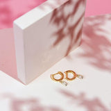 Boucles d'oreilles pendantes barrettes | Doré
