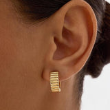 Boucles d'oreilles Ridge classiques | Or