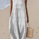 Robe midi brodée Rose™