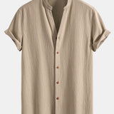 T-shirt à col en V à texture froissée<tc>rouge</tc> &amp; pantalon droit à texture froissée<tc>rouge</tc>