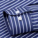 Chemise à manches longues rayée avec boutons