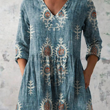 Élise | Blouse longue à col V