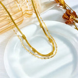 Collier double couche rétro Sorella Gem | Doré