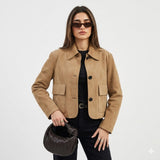 Camille Moreau | Veste courte en daim pour femme