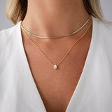 Collier multirangs Halo | Doré