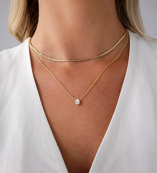 Collier multirangs Halo | Doré