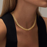 Collier à maillons cubains épais | Doré