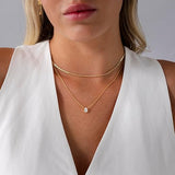 Collier multirangs Halo | Doré