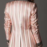Blazer ajusté à rayures satinées style bohème