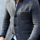 James Whitfield | Veste cardigan rétro en mélange de laine pour homme