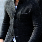 Luca Bellamy | Veste boutonnée en maille ajustée pour homme