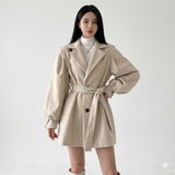 Sofia Bellini | Trench-coat oversize ceinturé à la finition tailleur souple pour femme
