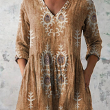 Élise | Blouse longue à col V
