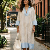 Robe midi rayée sans effort