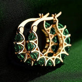 Boucles d'oreilles créoles Elena Marlowe | Doré