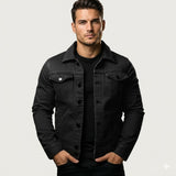 Lorenzo Marchetti | Veste en jean noire pour homme