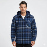 Luca Whitmore | Veste en flanelle matelassée à capuche pour homme