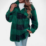 Sophie Laurent | Veste en sherpa à carreaux pour femme