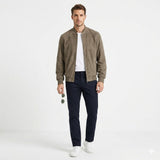 Luca Bianchi | Veste bomber pour homme toucher suédine premium