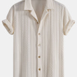 Chemise cubaine en jacquard texturé