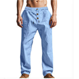 Owen Mitchell | Pantalon de plage décontracté en mélange de lin pour homme