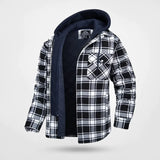 Luca Whitmore | Veste en flanelle matelassée à capuche pour homme