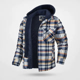Luca Whitmore | Veste en flanelle matelassée à capuche pour homme