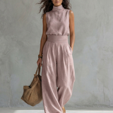 Maria | Ensemble pantalon ample et haut élégant
