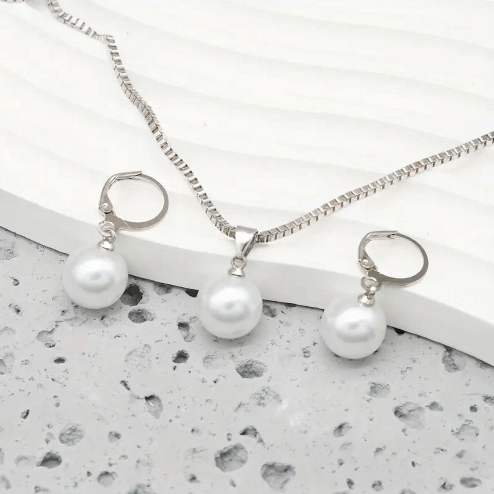 Parure de bijoux perles Golden Grace | Doré