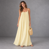 Robe nuisette dos nu - Jaune