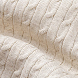 Chemise en tricot à boutons et col rond en jacquard torsadé & Pantalon fuselé coupe ajustée