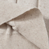Polo en maille côtelée en lin et pantalon fuselé coupe slim